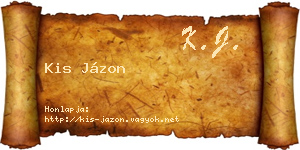 Kis Jázon névjegykártya